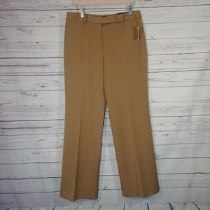 NWT Peck and Peck Flat Tan Dress Pants sz 12